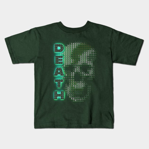 death skull binary street wear style. Kids T-Shirt by nowsadmahi